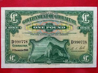 Gibraltar 1949 One Pound