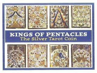 King Of Pentacles:the Silver Tarot Coin In Clear Box With Story Card,  Certificate