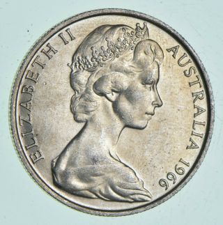 Silver - World Coin - 1966 Australia 50 Cents - World Silver Coin 13.  4g 129