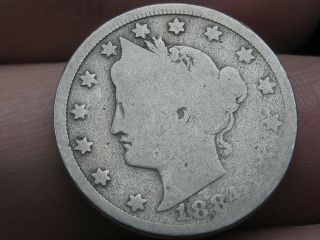 1884 Liberty Head V Nickel 5 Cent Piece