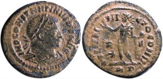 Roman Imperial,  Constantine I.  Follis.  Ticinum.  ?? A P/r?