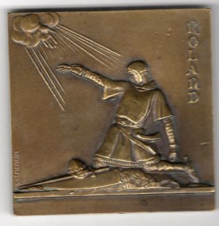 1955 French Medal For Roland Frankish Leader Under Charlemagne By Clemencin
