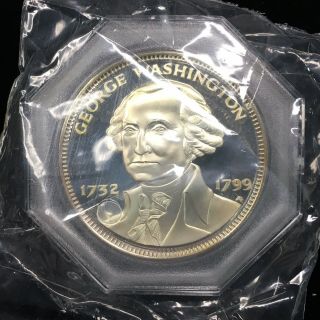 1972 George Washington Sterling Silver Medal - Franklin Ncs Series