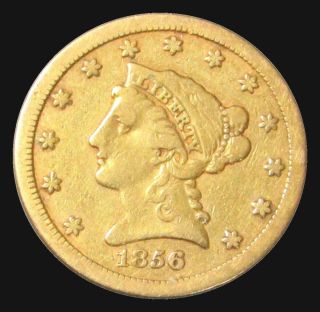 1856 S Gold San Francisco Quarter Eagle $2 1/2 Liberty Very Fine