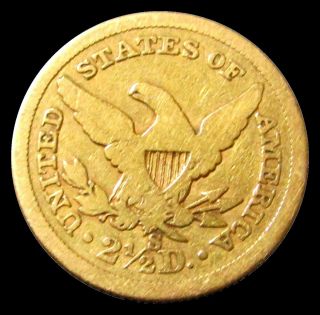 1856 S GOLD SAN FRANCISCO QUARTER EAGLE $2 1/2 LIBERTY VERY FINE 2
