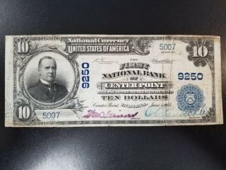 1902 $10 Pb - First National Bank Of Centerpoint Indiana National - Ch 9250