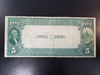 1882 $5 DB - Merchants National Bank of Muncie,  Indiana Nationa - Ch 4852 2