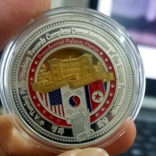 DPRK - US Peace Talk 2nd Summit Vietnam President Trump - Kim Nikel Coin 2