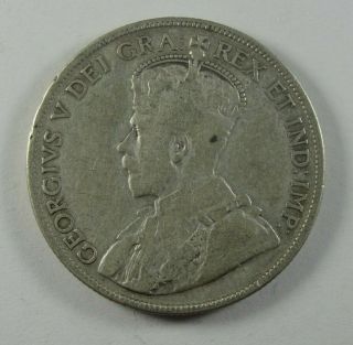 1931 Canada Silver Fifty 50¢ Cent Piece King George V Hg - 2706