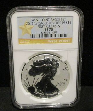 2013 - W American Silver Eagle - Ngc Pf 70 Reverse Proof - First Releases - 094