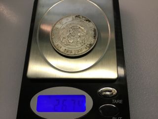 1881 Japan Meiji year14 one Yen Silver Dragon Coin A25.  3 4