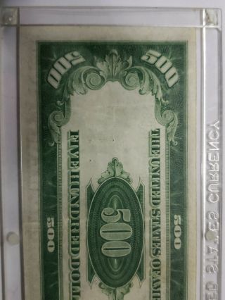 1934 - A $500 FIVE HUNDRED DOLLAR BILL FEDERAL RESERVE NOTE BOSTON 7