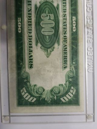 1934 - A $500 FIVE HUNDRED DOLLAR BILL FEDERAL RESERVE NOTE BOSTON 8