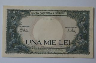 Banknote Romania 1000 Lei 1941 Vf Details B20 Bk278