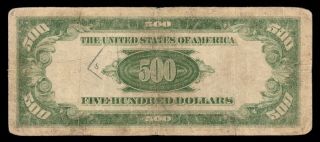 FR.  2202C 1934 - A $500 FIVE HUNDRED DOLLAR BILL FEDERAL RESERVE NOTE PHILADELPHIA 3