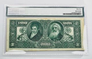 $2.  00 Silver Certificate 1896 Fr 247 PMG Certified About Uncirculated 55 2