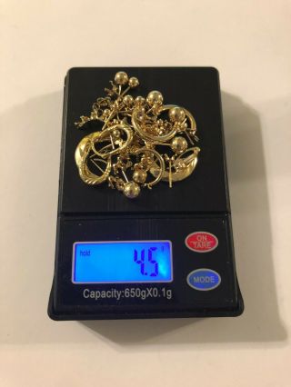 4.  5 Grams 14kt Yellow Gold Scrap
