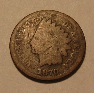 1870 Indian Head Cent Penny - - 237su
