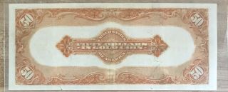 1922 $50 Gold Certificate 2