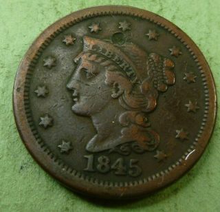 1845 Large Cent Lc45 - A