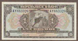1951/58 Haiti 1 Gourde Note Unc