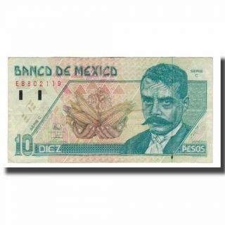 [ 567204] Banknote,  Mexico,  10 Pesos,  1994,  1994 - 05 - 06,  Km:105a,  Ef (40 - 45)