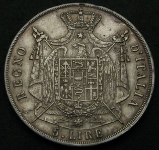 Kingdom Of Napoleon (italian State) 5 Lire 1812 M - Silver - Napoleon I.  - 2546