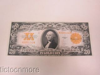 Us $20 Twenty Dollar Bill Series 1922 Gold Seal Certificate Large Note