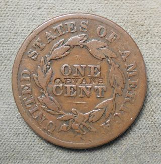 Counterstamp: G.  Evans C/s On The Reverse Of 1837 Large 1c,  Brunk E - 230