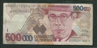 Brazil 1993 500000 (500,  000) Cruzeiros P 236b Circulated