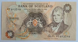 Scotland - Bank Of Scotland - 10 Pounds - 1993 - Pick 117,  Unc.