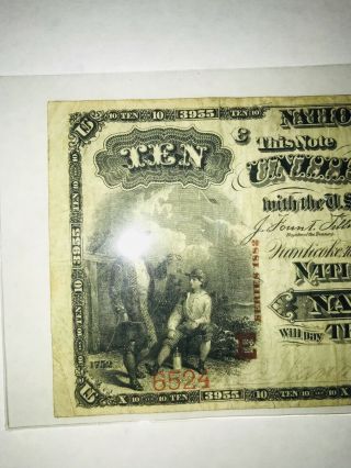 1895 $10 Brown Back The First National Bank of Nanticoke,  PA TOUGH BROWN BACK 3