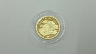 2001 Palau Imperator Angelfish Gold 1/25 Oz 999