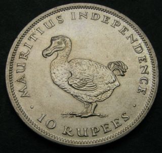 Mauritius 10 Rupees 1971 - Copper/nickel - Independence - Elizabeth Ii.  - 505