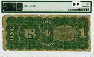 Fr 18 $1 1869 Rainbow Seal Legal Tender Note / Very Good 8 PMG 2