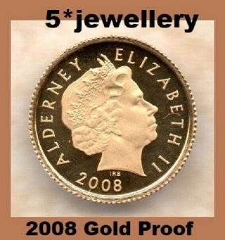 The Alderney 2008 Gold Proof Concorde Miniature £1 Coin Limited Edition 1000