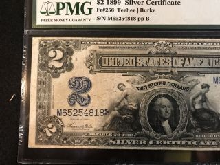 FR - 256 1899 $2 Silver Certificate PMG Very - Fine 20 N65254818 2