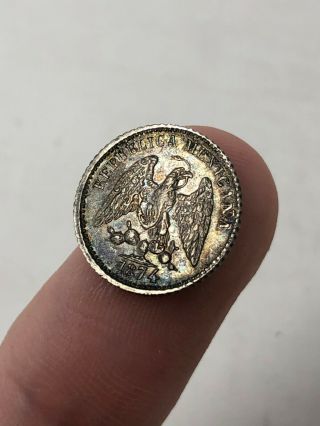 Mexico Silver 5 Centavos 1874 As Dl Au