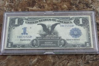 1899 BLACK EAGLE ONE DOLLAR,  $1 SILVER CERTIFICATE HIGHER GRADE,  SCARCE,  DISPLAY 2