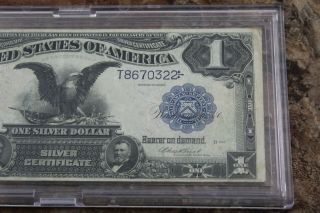 1899 BLACK EAGLE ONE DOLLAR,  $1 SILVER CERTIFICATE HIGHER GRADE,  SCARCE,  DISPLAY 4