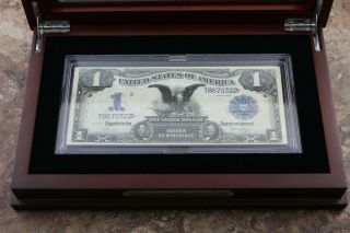 1899 BLACK EAGLE ONE DOLLAR,  $1 SILVER CERTIFICATE HIGHER GRADE,  SCARCE,  DISPLAY 9