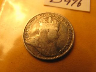 1903 H Canada Rare Five Cent Silver Coin Small Or Large H ?id B496.