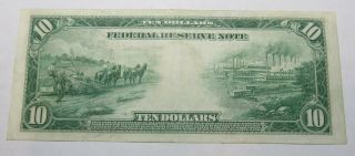 1914 TEN DOLLAR RED SEAL FEDERAL RESERVE NOTE SERIAL G474164A CHICAGO 2