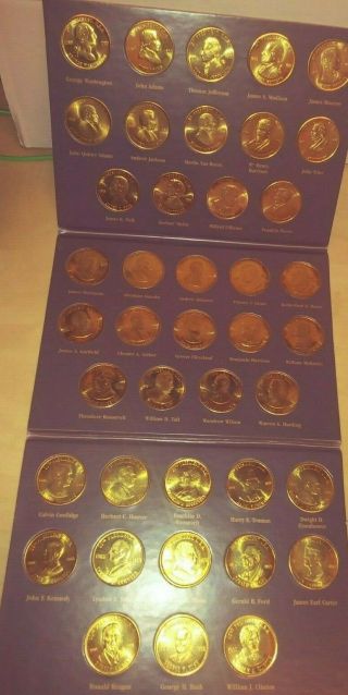 A Coin History Of The U.  S.  Presidents Complete 41 Brass Coin Set (lb - 27)