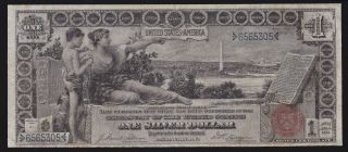 Us 1896 $1 Education Silver Certificate Fr 224 Vf (- 305)