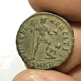 Ancient Roman Bronze Coin Theodosius Large 4.  4gr 22.  9mm