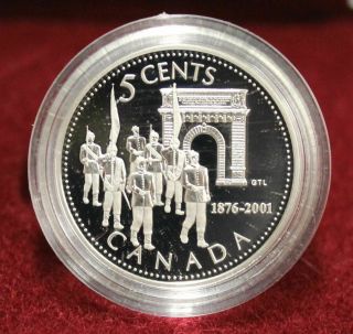 2001 Canada Silver 5 Cent Proof Coin Royal Military College