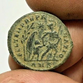 Ancient Roman Bronze Coin Constans Large 4.  4gr 22.  2mm
