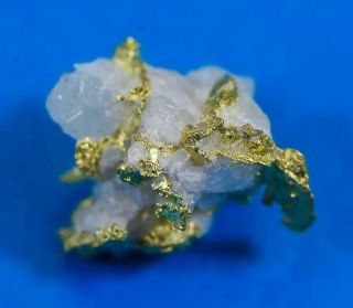 A132 - Gold Bearing Quartz Specimen 16 - 1 Mine California 1.  14 Grams