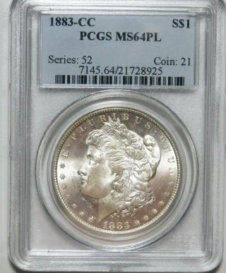 1883 - Cc Morgan Dollar Pcgs Ms64 Pl